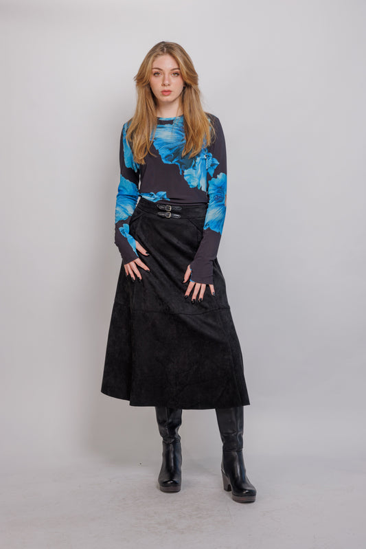 LARGE FLOWER MESH TOP