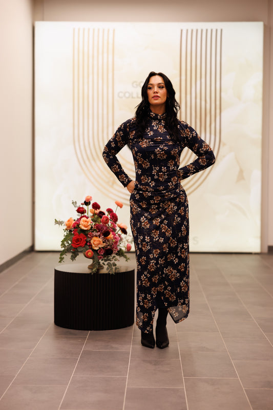 MESH LINED TURTLENECK