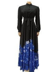 PLEATED DRESS WITH FLOWER EDGE