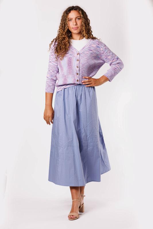 POLISHED COTTON SKIRT