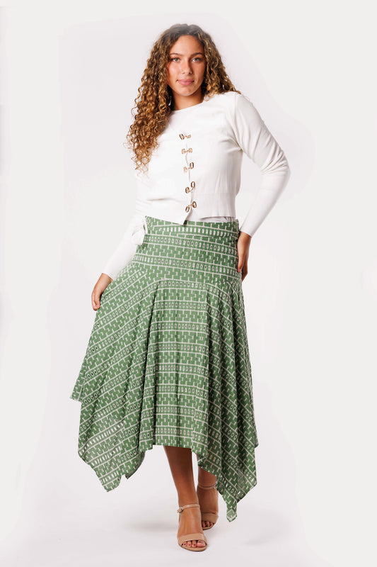 EYELET SKIRT AVAILABLE IN 3 COLORS