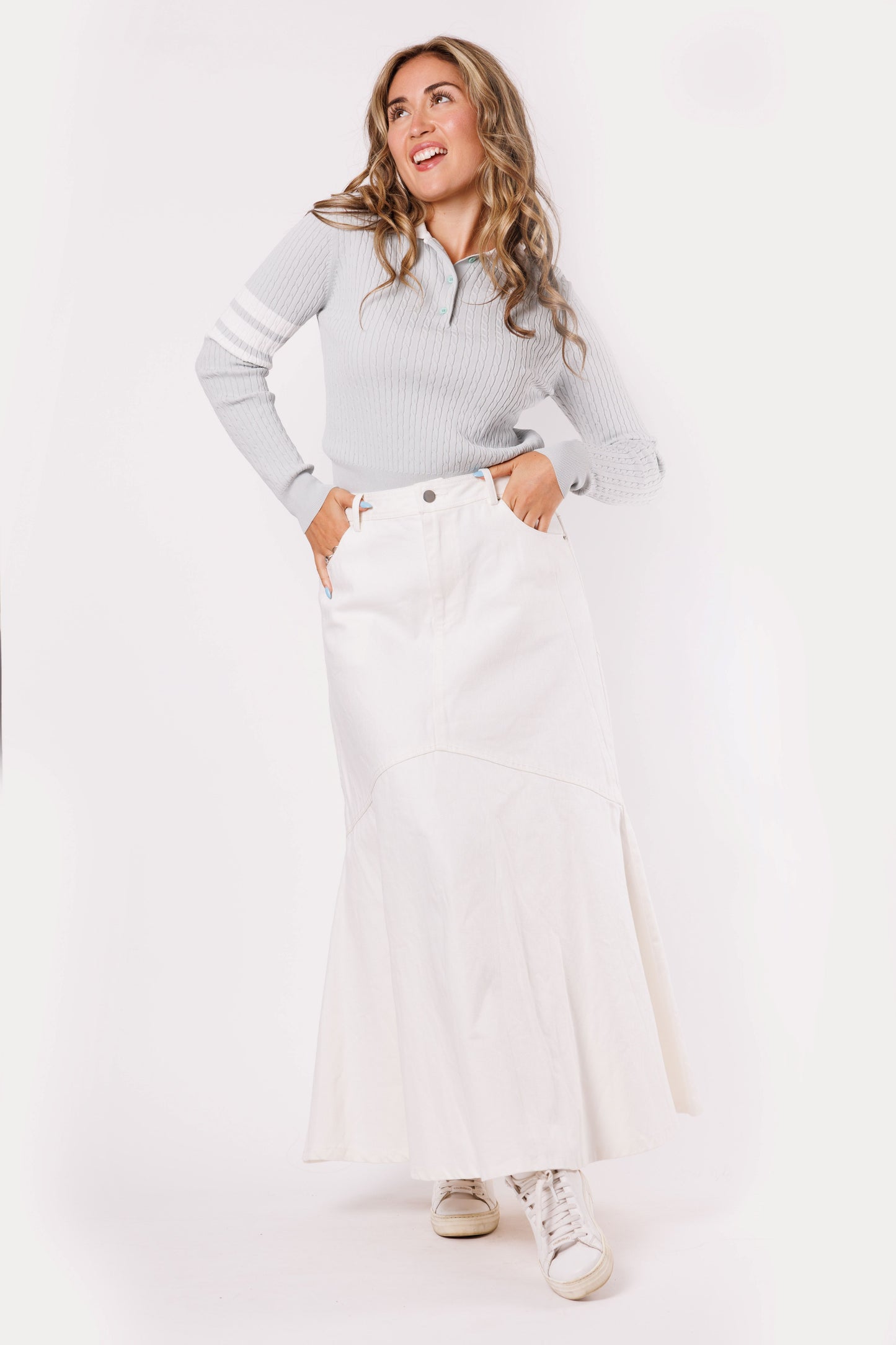 DENIM SKIRT AVAILABLE IN 3 COLORS