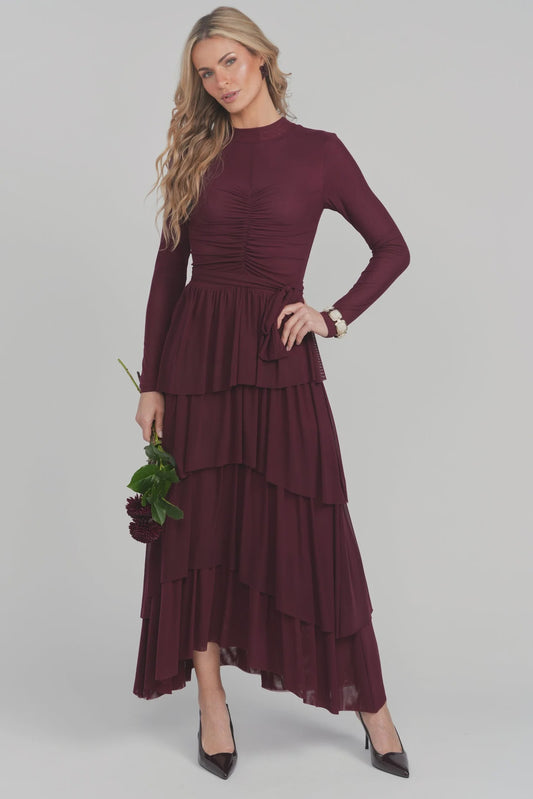 EUROPA MAROON DRESS