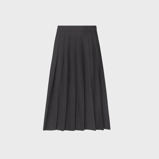 BLACK W25/26 PLEATED SKIRT