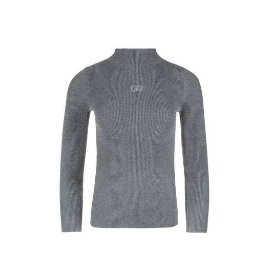 GREY EMBLEM TURTLENECK