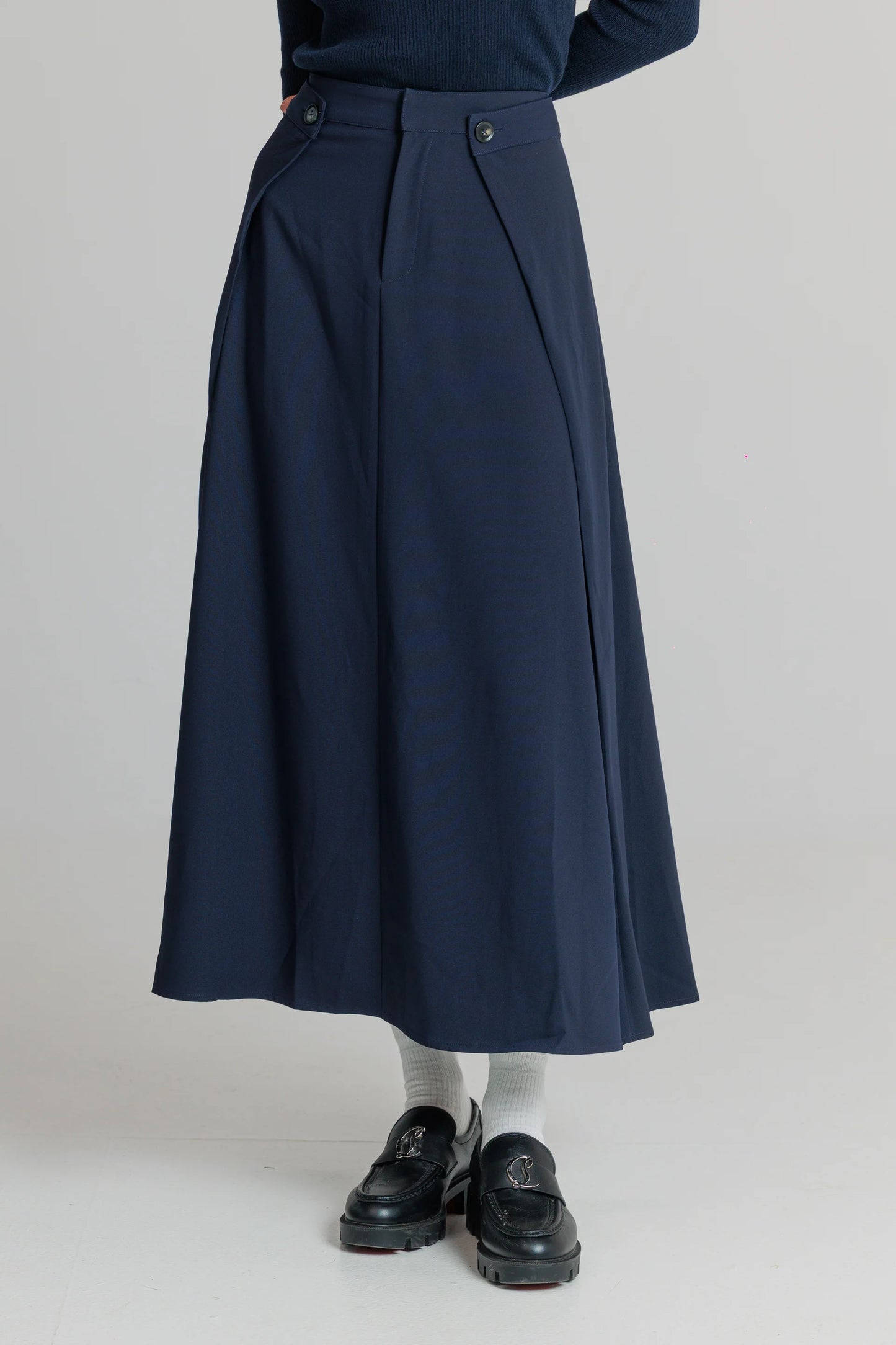 NAVY SUIT SKIRT
