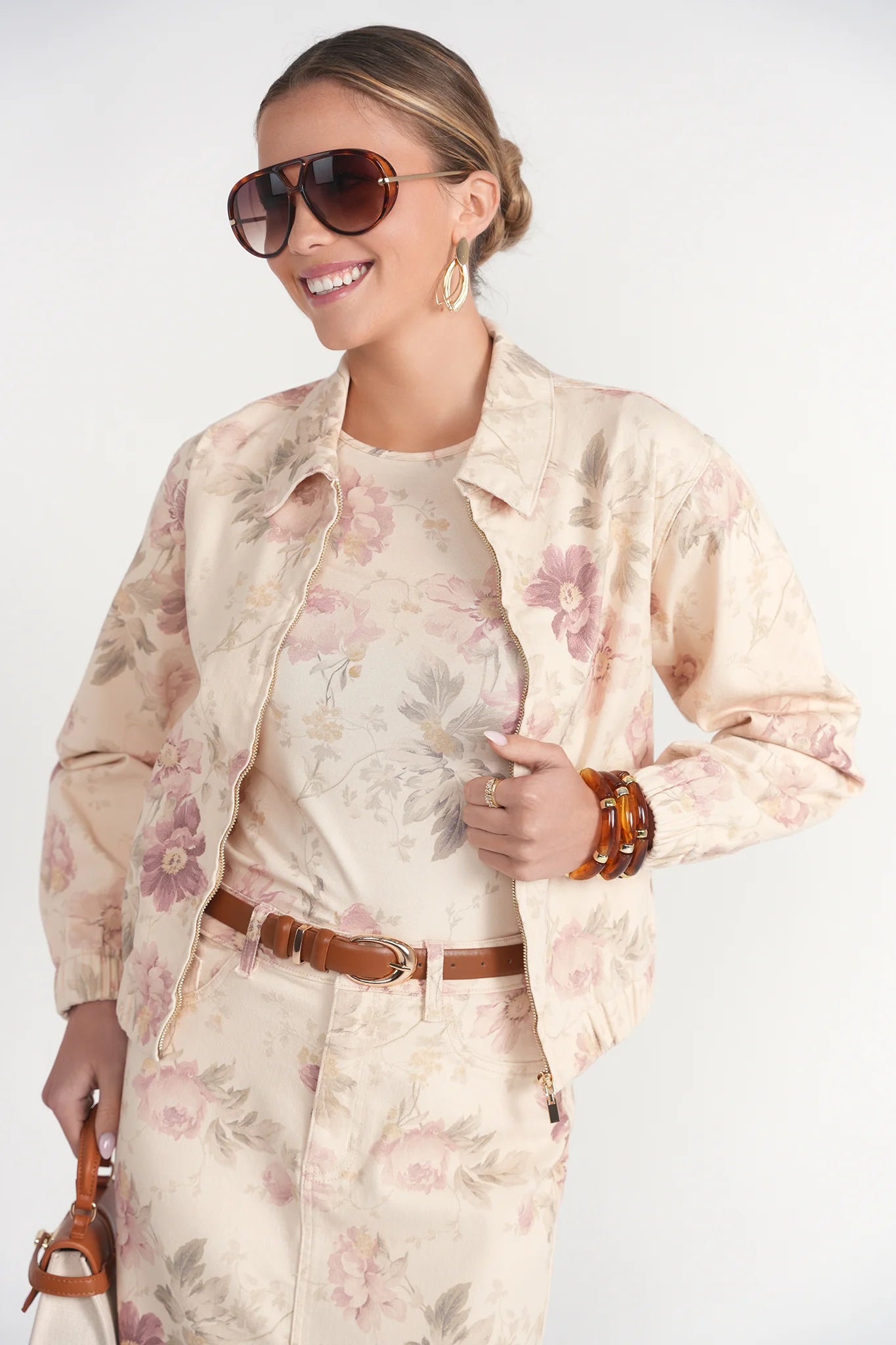 PRINTED LONG SLEEVE TEE ~ VINTAGE FLORAL