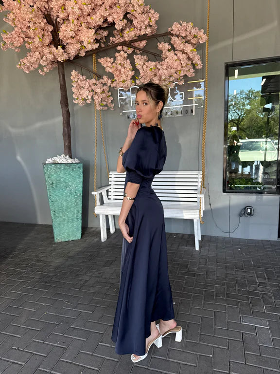 CORSET DRESS ~ NAVY