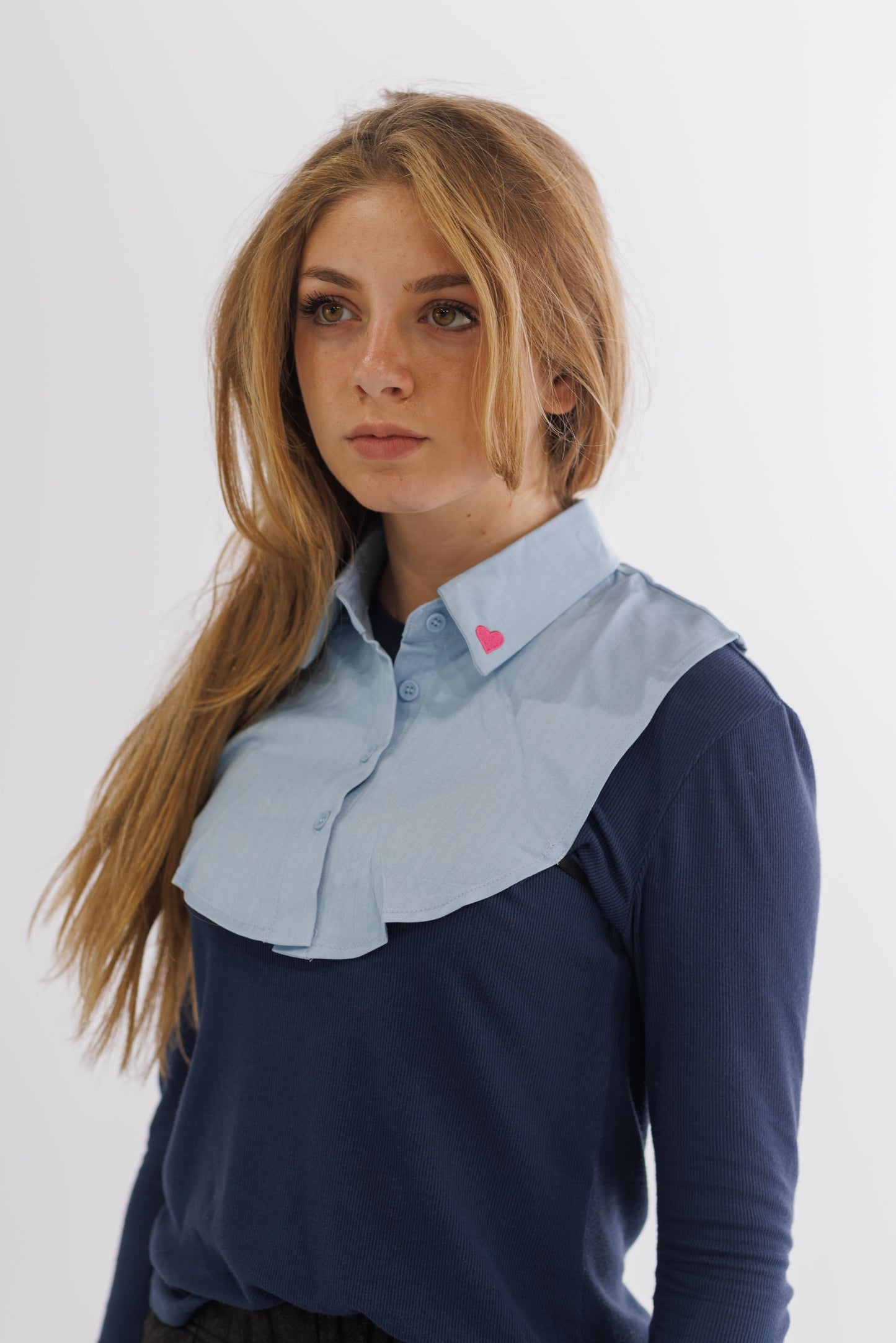 DENIM BLUE COLLAR AVAILABLE WITH AND WITHOUT HEART EMBLEM