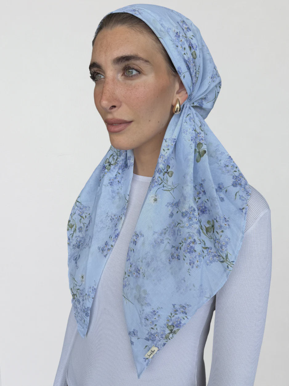 SB (SS26) CLASSIC PRETIED BLUELBELL MIST HEAD SCARF