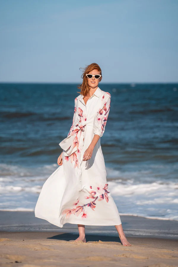 FLORENCE PINK FLOWER DRESS