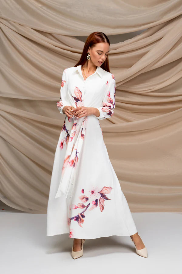 FLORENCE PINK FLOWER DRESS