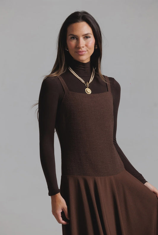 BROWN TWEED JUMPER