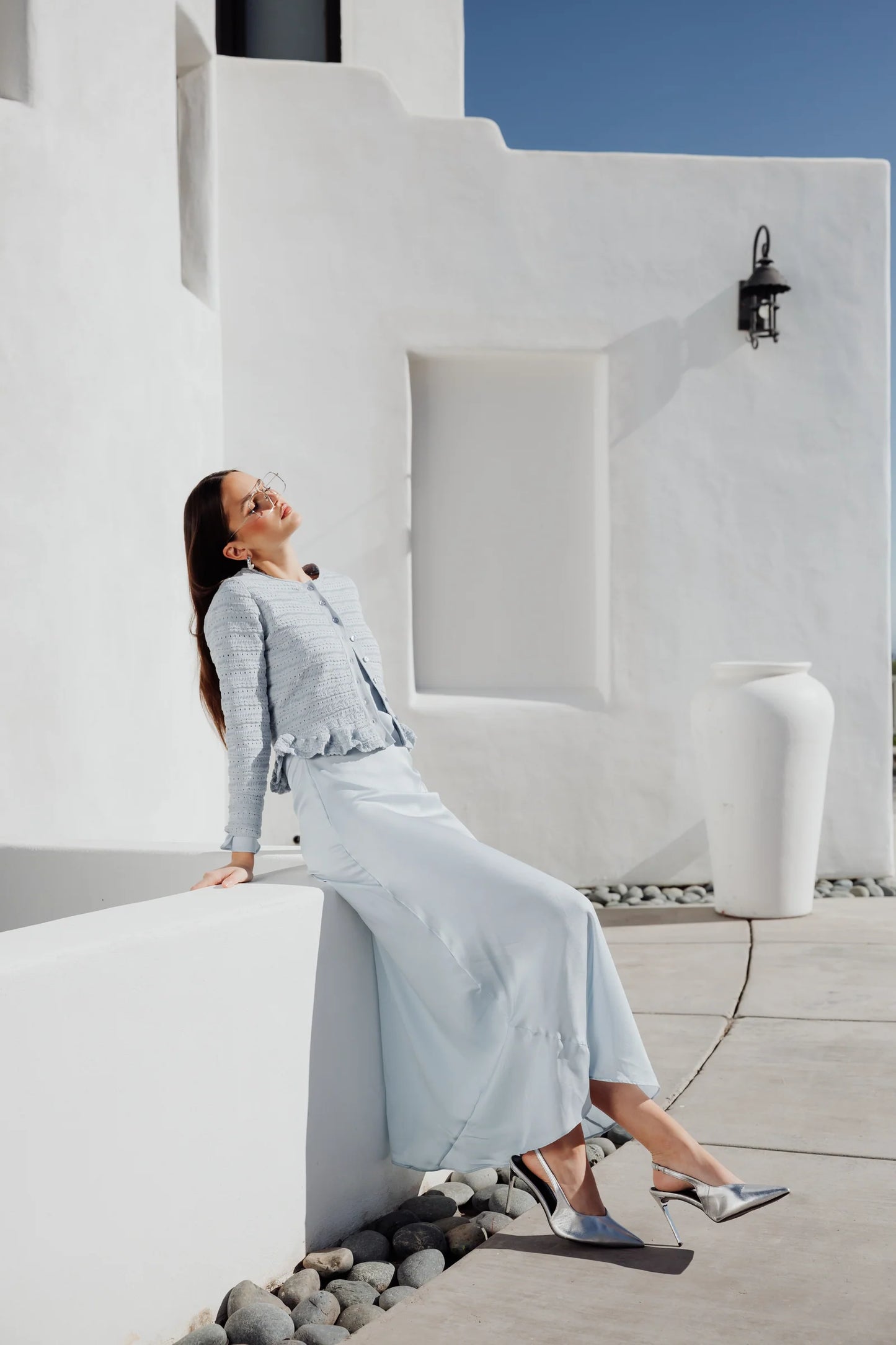 SLIP LONG SLEEVE DRESS AVAILABLE IN TWO COLORS.