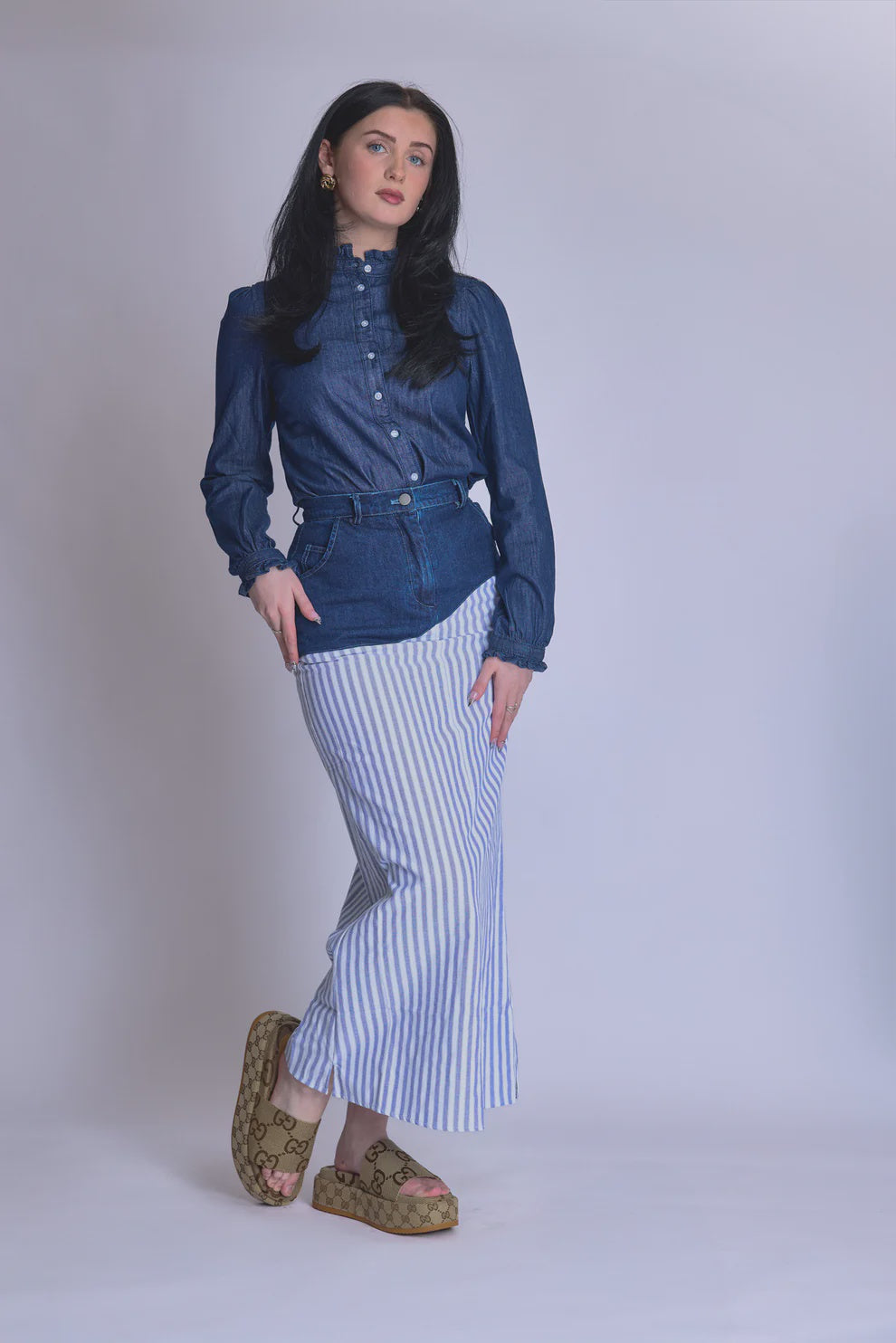 DARK DENIM REIMAGINED SKIRT