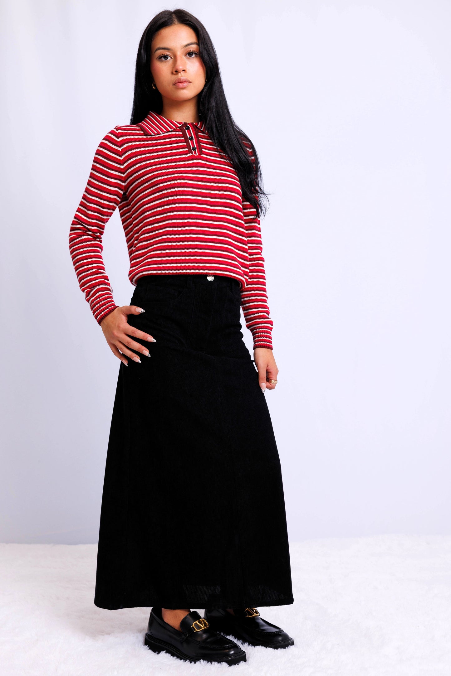 CORDUROY SKIRT AVAILABLE IN 2 COLORS
