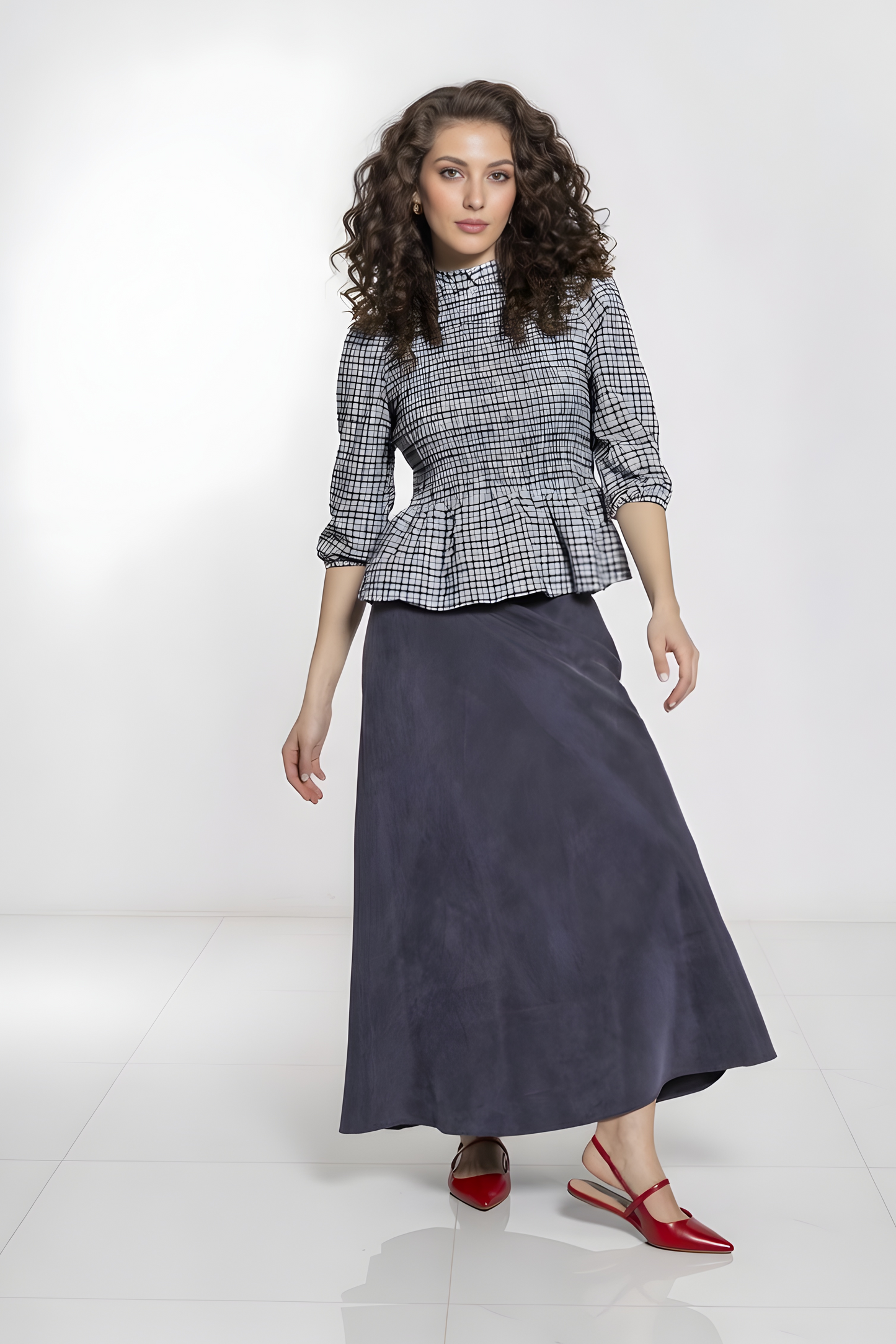 SMOCKED PEBLUM TOP AVAILABLE IN 3 COLORS