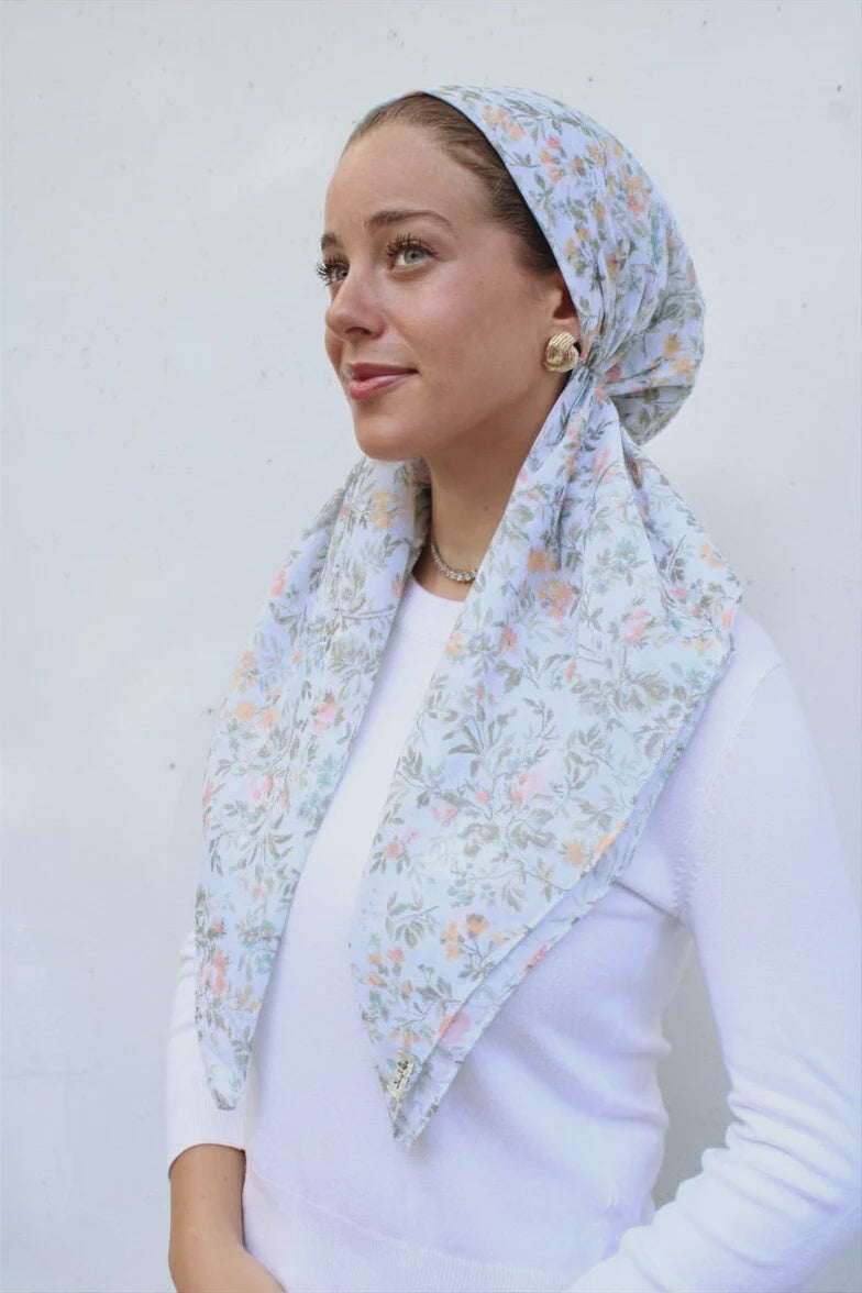CLASSIC PRETIED MINT GARDEN HEAD SCARF