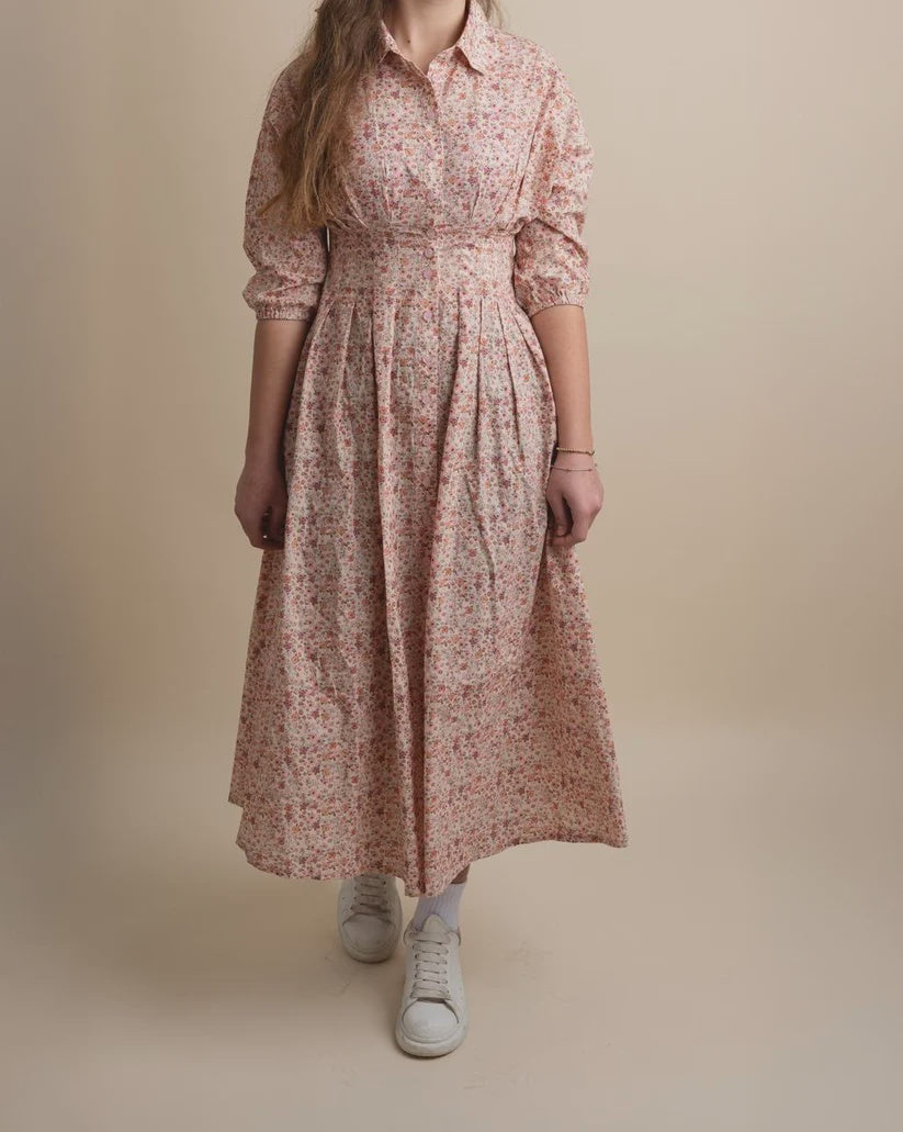 PINK COTTON FLORAL DRESS