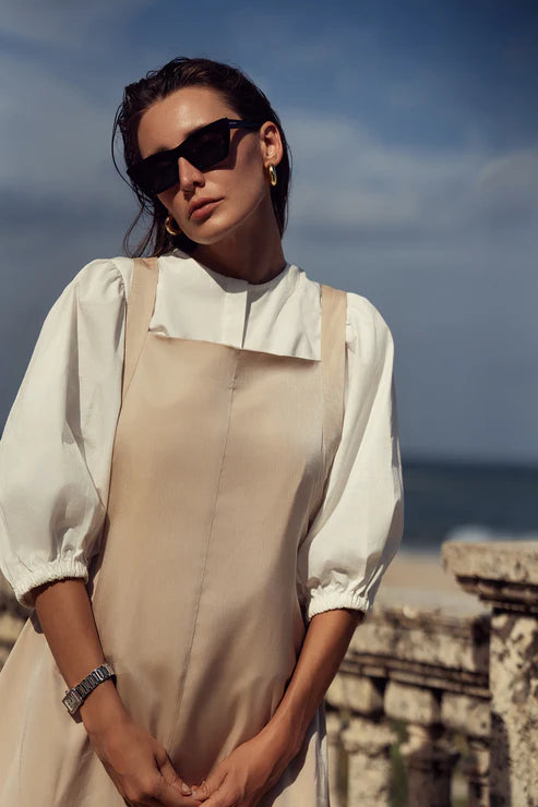 TAN SILKY JUMPER