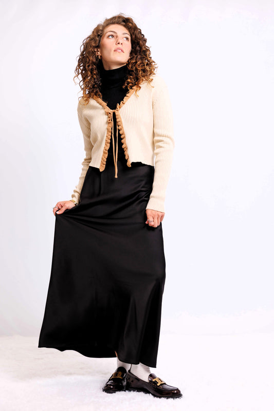 CONTRAST TRIM BOLERO AVAILABLE IN 2 COLORS