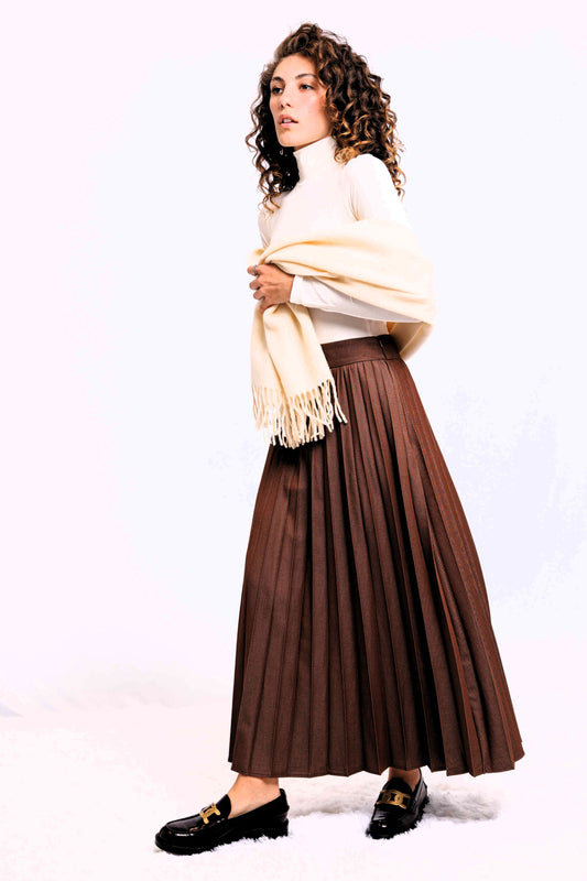 PLEATED SKIRT AVAILABLE IN 2 COLORS