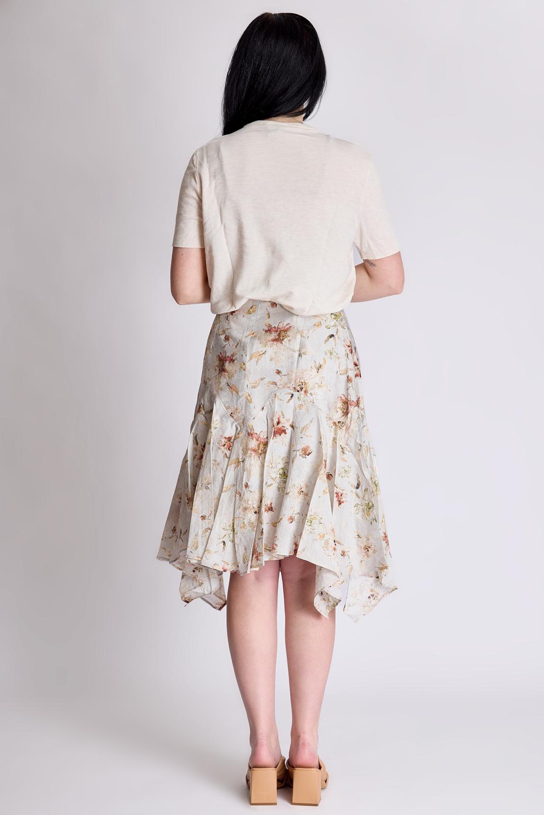 MULTICOLOR WATERCOLOR SKIRT