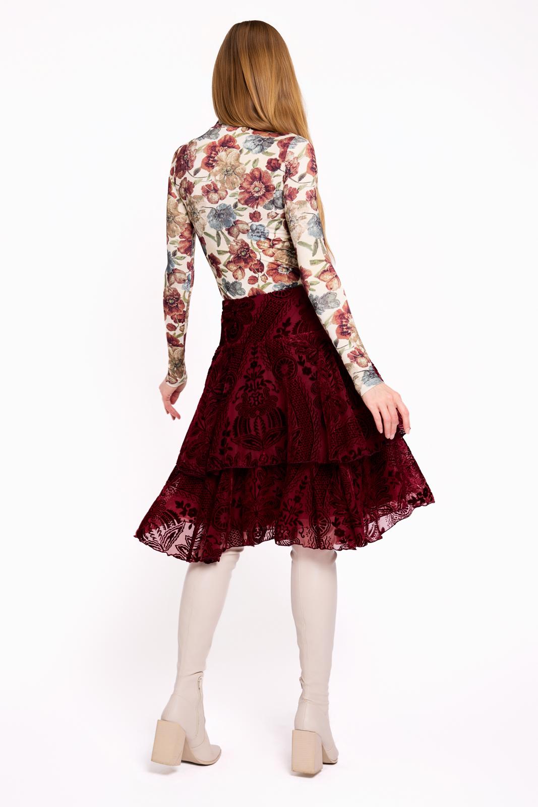 BURGUNDY BURNOT SKIRT
