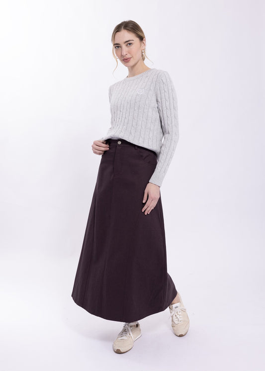 OAT CABLE KNIT CREWNECK