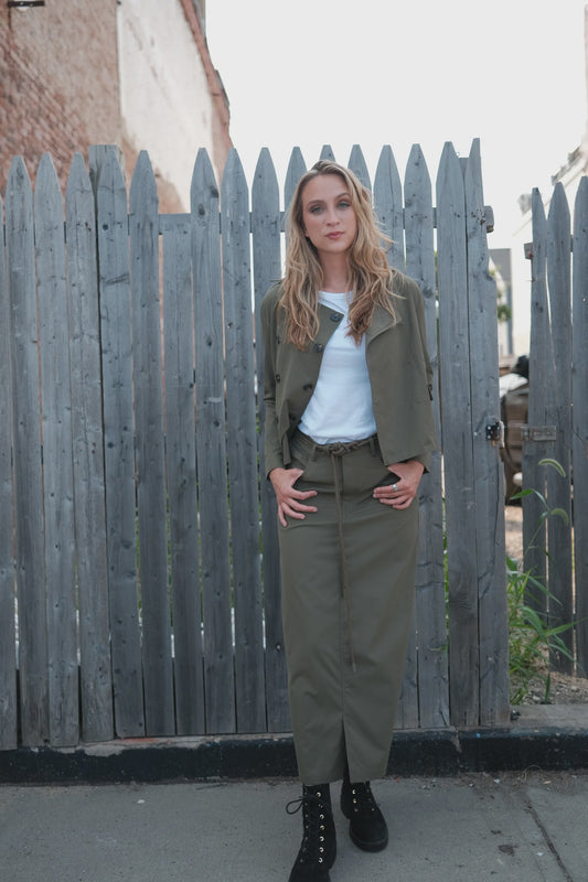 OLIVE NOIR MAXI SKIRT