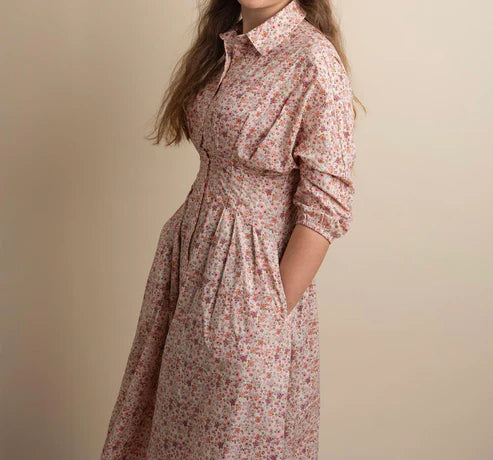 PINK COTTON FLORAL DRESS