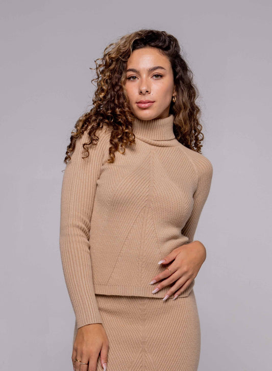 TAN SWEATER TOP