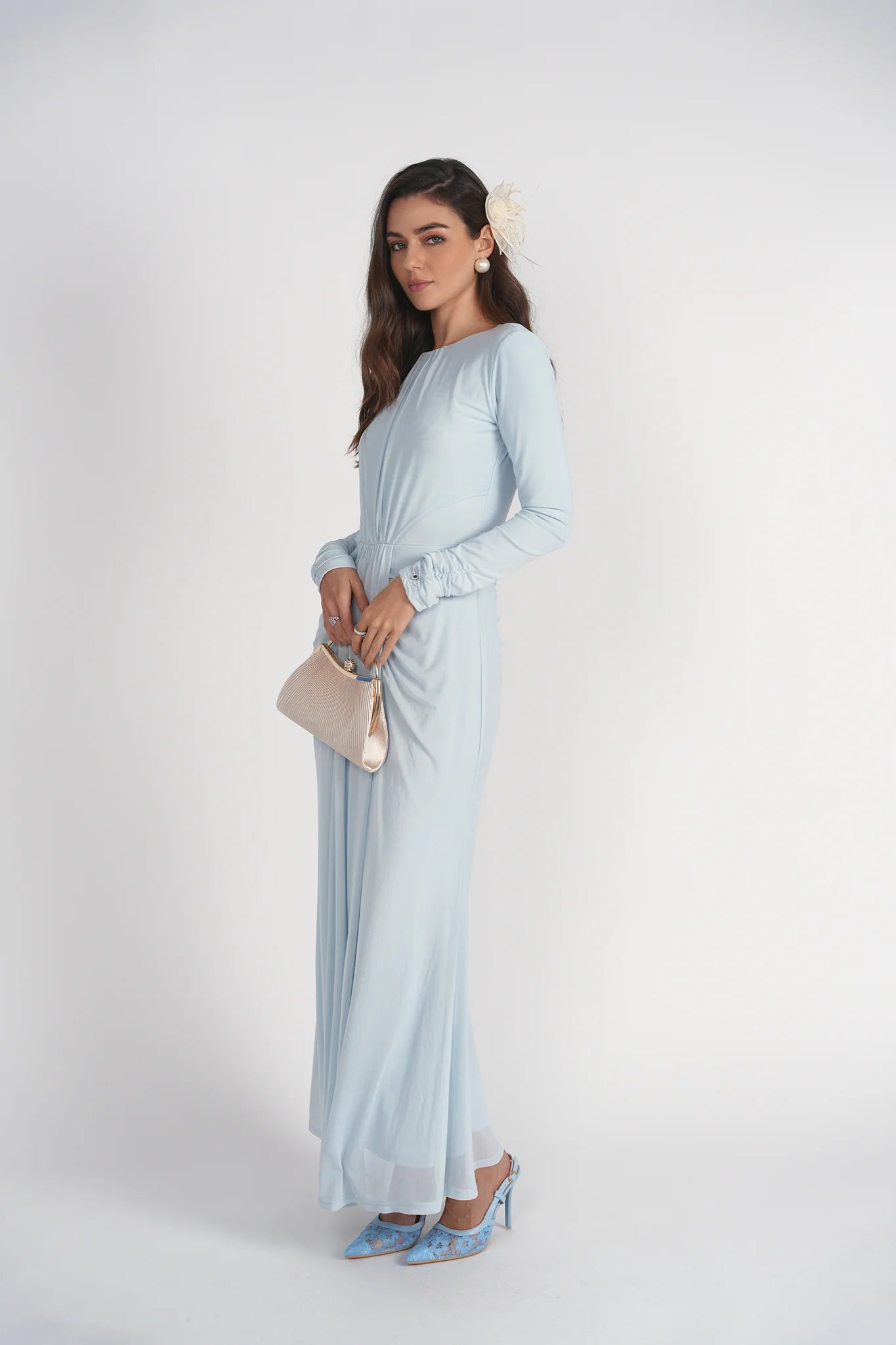 MONIQUE MAXI SKY BLUE DRESS