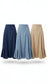 LINEN-LIKE FLARED MIDI SKIRT AVAILABLE IN 3 COLORS