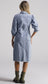 DENIM DRESS WITH PUFF SLEEVES AVAILABLE IN BLACK OR BLUE
