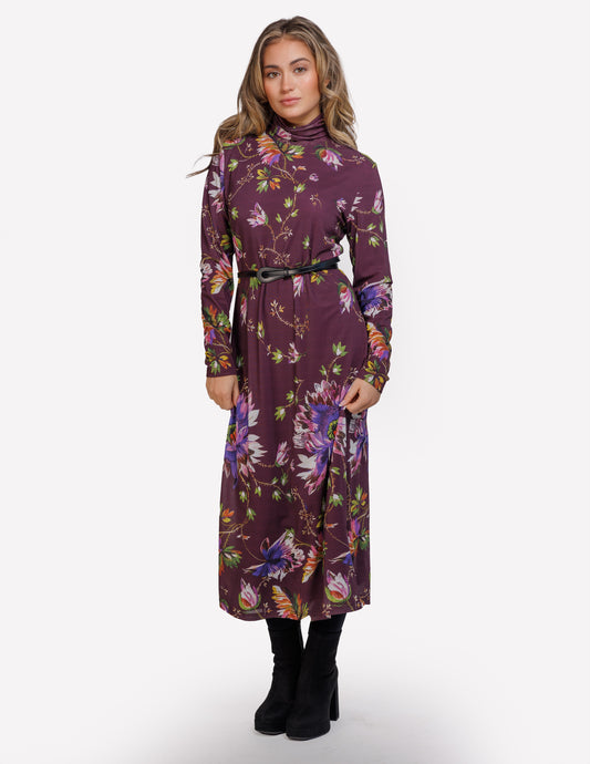 MESH PRINT DRESS