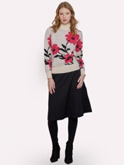 FLOWER PRINT SWEATER