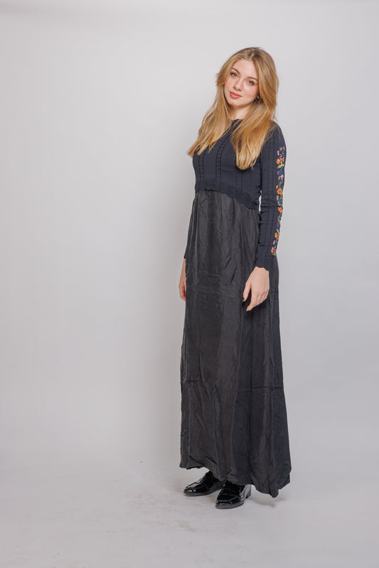 SILK/KNIT DRESS