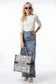 DENIM SKIRT AVAILABLE IN 2 POLKA DOT PATTERNS AND 2 FLORAL PATTERNS