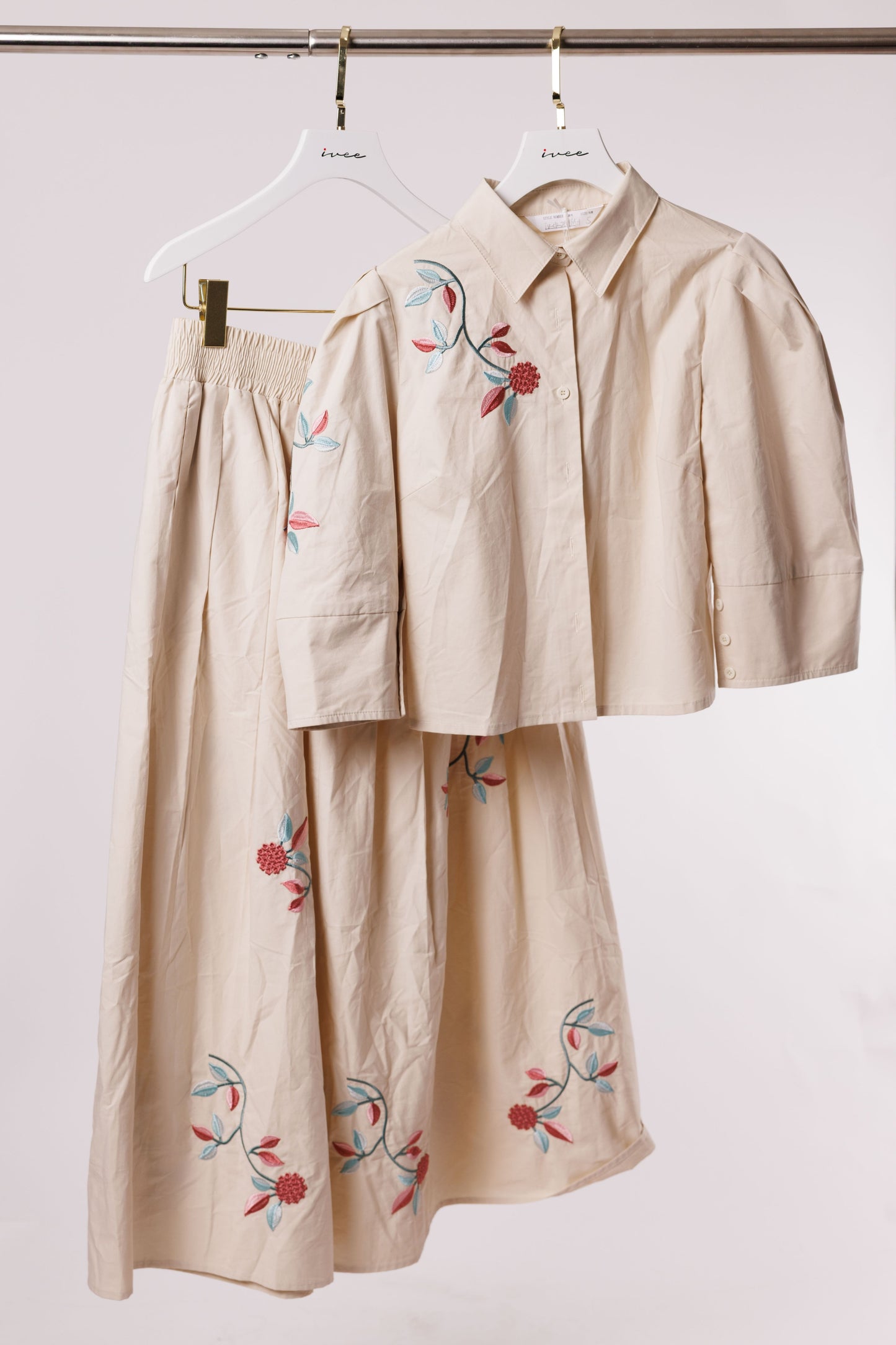 POLISHED COTTON SKIRT