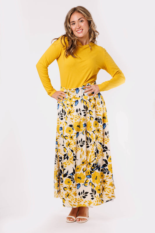 PLEATED PRINTED SKIRT AVAILABLE IN 3 PRINTS