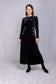 VELVET DRESSD WITH WIDE STRAPS AND DIAMOD BUTTONS