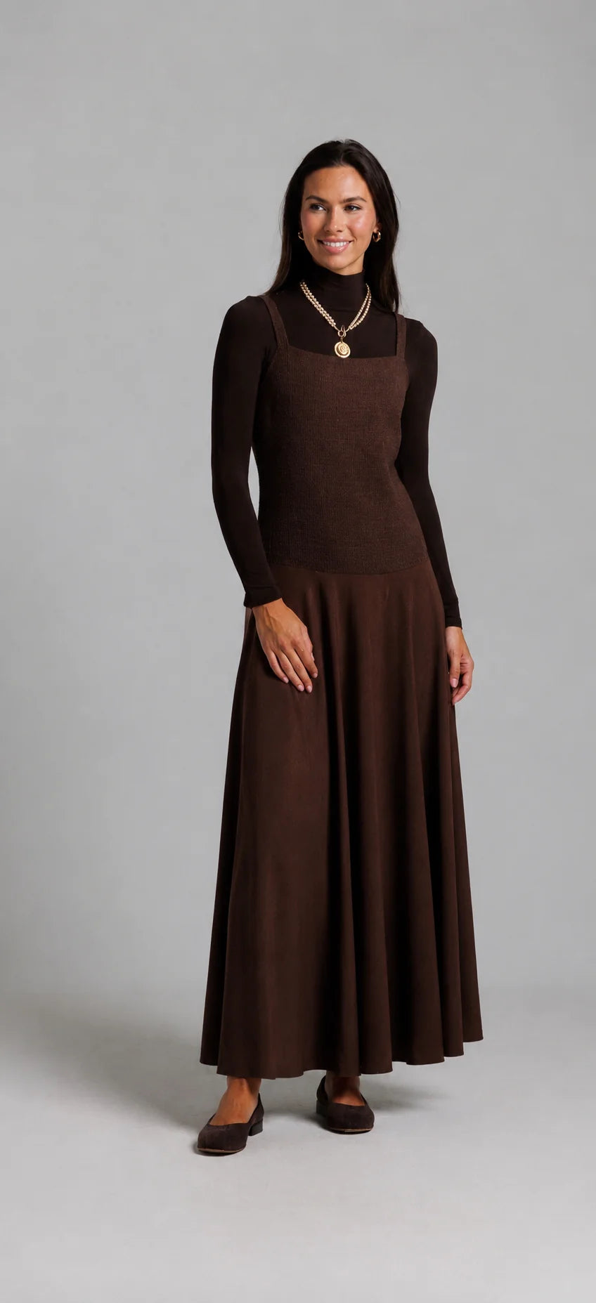 BROWN TWEED JUMPER