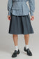 GREY PLEATED SKIRT