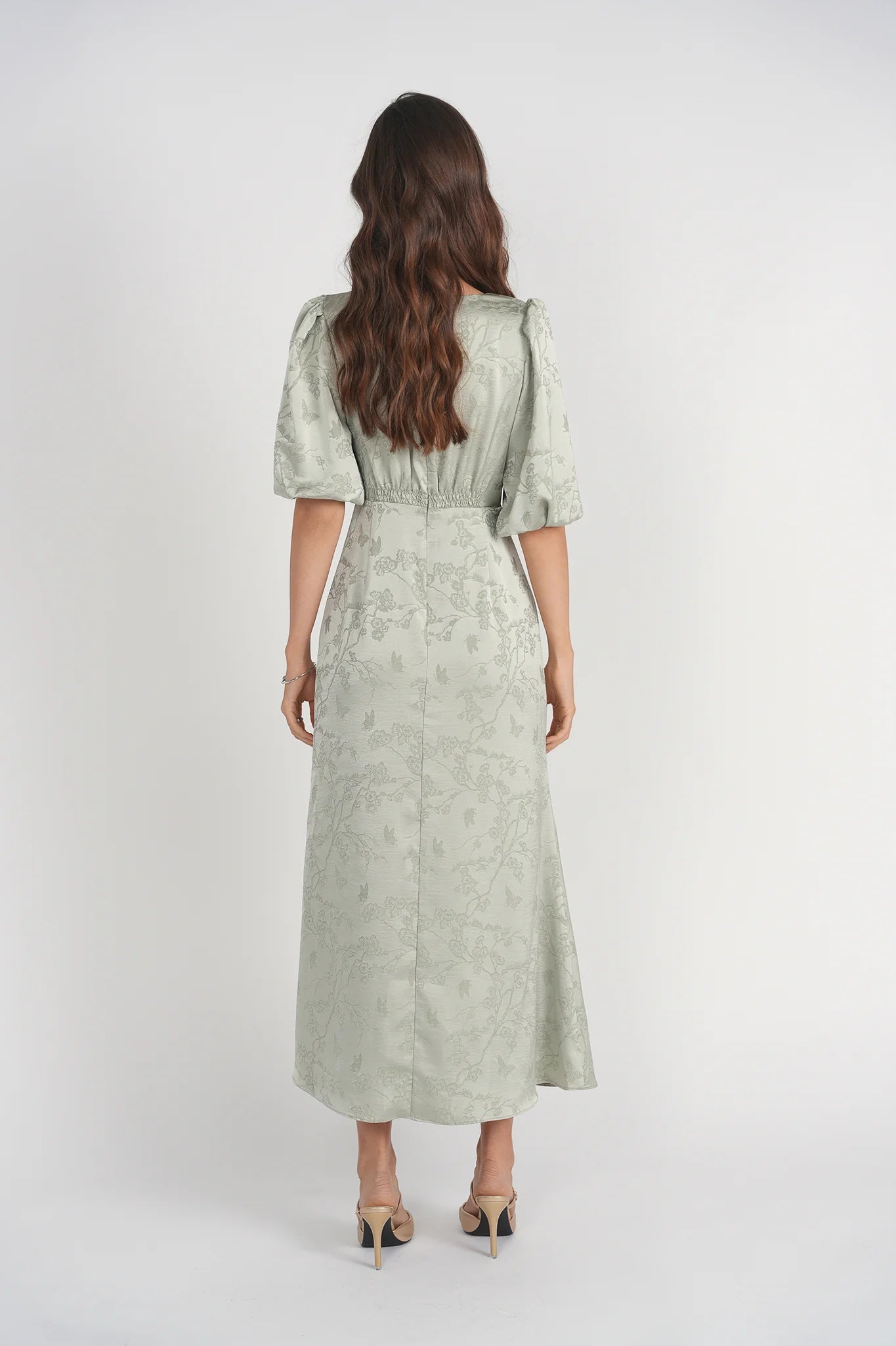 MARLO DRESS - MINT JACQUARD