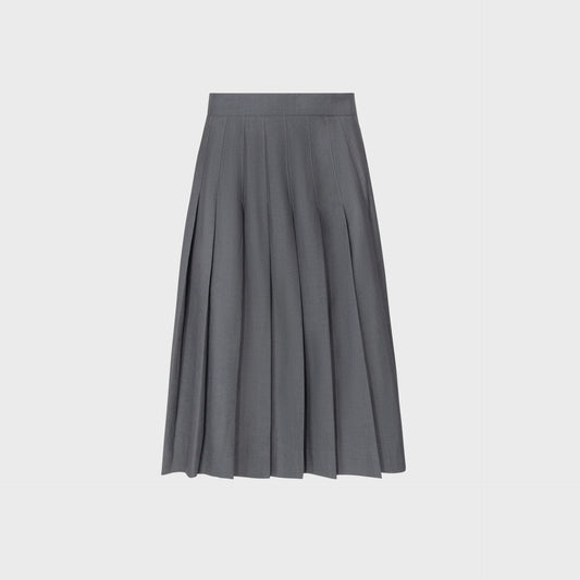 GREY PLEATED SKIRT