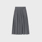 GREY PLEATED SKIRT