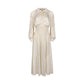 IVORY IVORY SILKY RUCHED WAIST TIER MAXI DRESS