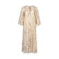 IVORY FLOWY TOILE PRINT CAFTAN DRESS