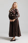 BROWN WOOL POLKA DOT SKIRT